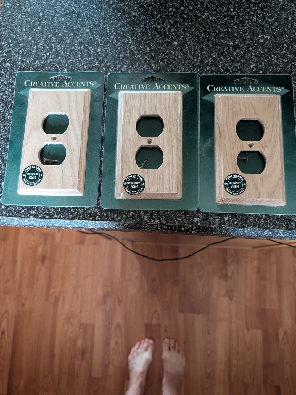 Ash Wood Outlet Wall Plate - Natural Ash Finish